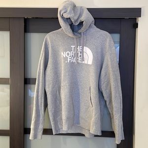 Gray The North Face hooded sweatshirt